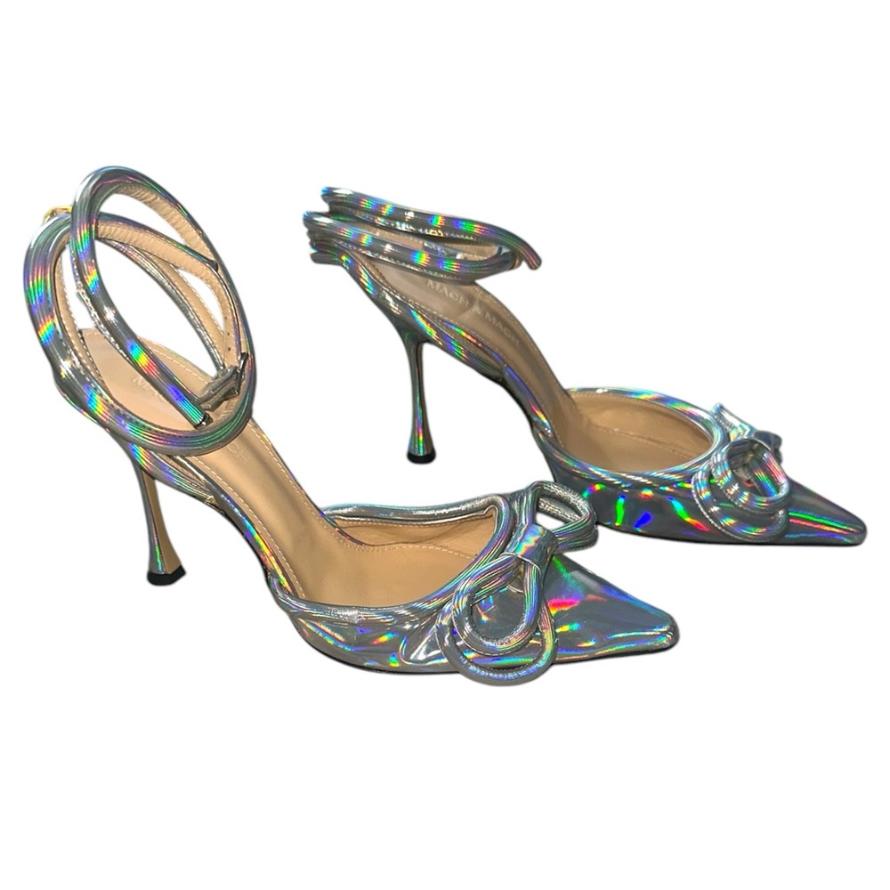 MACH & MACH IRIDESCENT double bow pumps**MINOR FLAW**